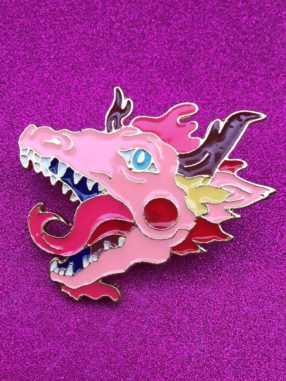 Dragon Head 2 Enamel Pin